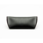 Sunglasses Case Manufacturer - OEM Custom Branded Button Black Soft Leather