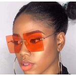 Sunglasses Manufacturer - OEM Custom Trendy Metal Big Oversized Rimless