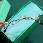 Sunglasses Manufacturer - OEM Custom Fashion Diamond Semi Rimless No Lens