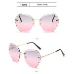 Sunglasses Manufacturer - OEM Custom Glitter Luxury Big Frame Oversized