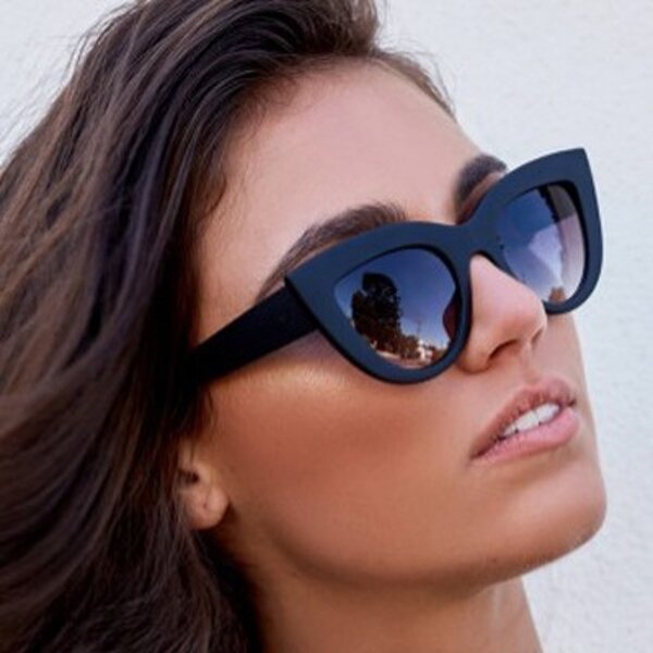 Sunglasses Manufacturer - OEM Custom Stylish Big Cat.3 UV400 Black Cat Eye