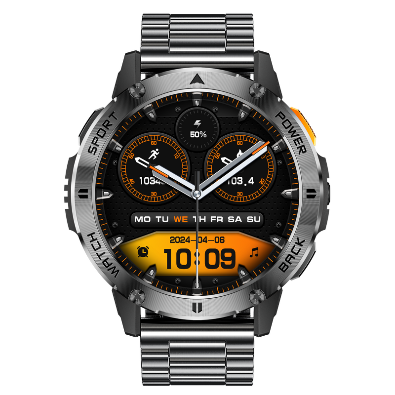 Digital Watch Factory - YK07 LED Noctilucan Stainless Steel