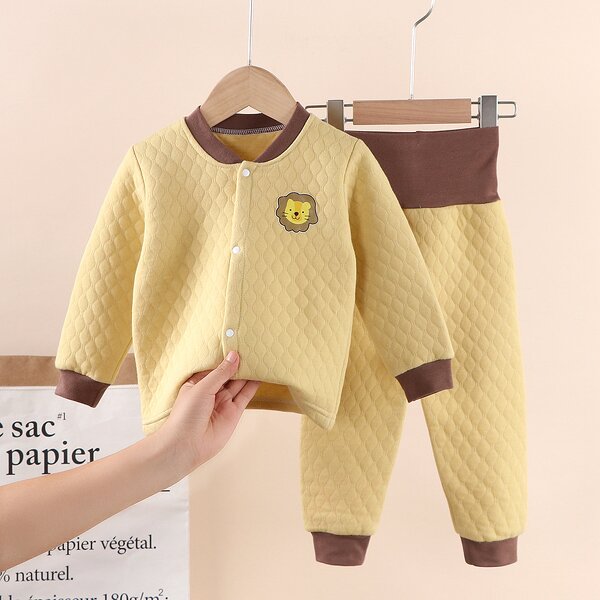 Baby Clothes Set Manufacturer - OEM Custom 2021 Winter 2pcs Cotton Toddler