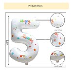 Birthday Balloon Supplier - 32-Inch White Aluminum Film Photo