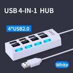 USB Hub Supplier - 4/7 Ports USB 2.0 Adapter with LED Switch