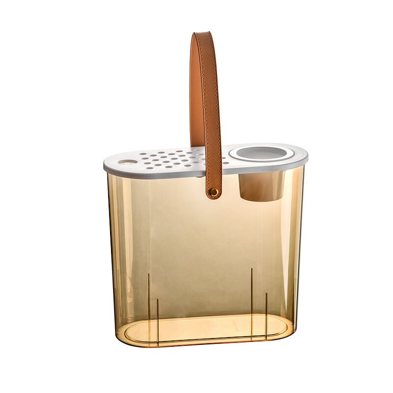 Waste Bin Supplier - Portable with Lid Dry Wet Separation Oval