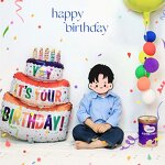 Cake Balloons Supplier - Cartoon Birthday Bear Decorations Photo