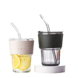 Glass Cup Supplier - High-Appearance Bamboo Straw Gift Mug