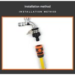 Water Gun Supplier - Black 4-Point Connector Metal Faucet