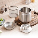 Oil Filter Pot Factory - 304 Stainless Steel with Mesh Accessory