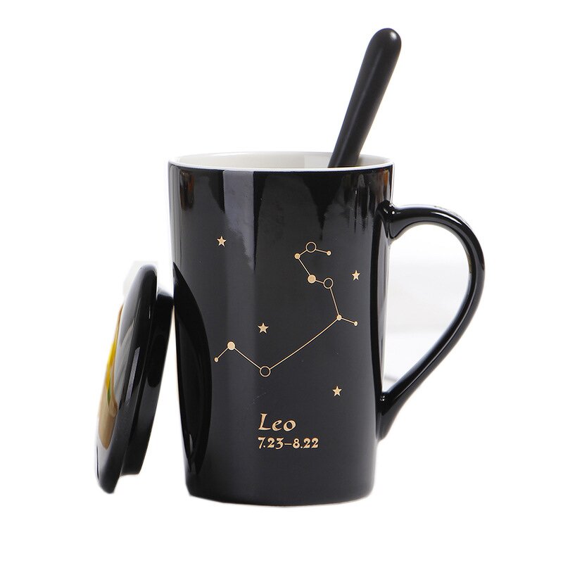 Ceramic Mug Factory - Creative Constellation Lid Spoon Couples