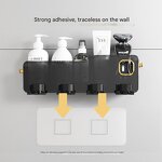 Toothbrush Holder Supplier - Transparent for Couples No-Drill