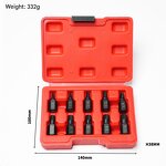 Screw Remover Set Supplier - 10-Piece Carbon Steel Hexagon Socket