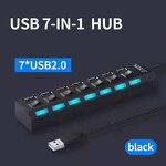 USB Hub Supplier - 4/7 Ports USB 2.0 Adapter with LED Switch