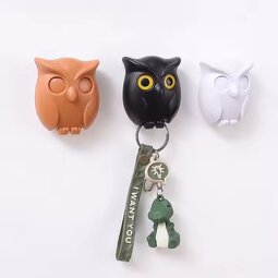 Key Holder Factory - Owl-Shaped Magnetic Self-Adhesive Hooks