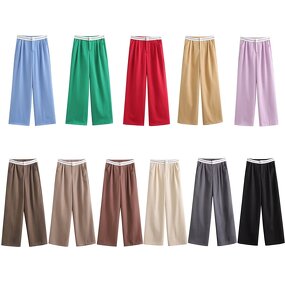 Pants Manufacturer - OEM Custom PB&ZA Women 2023 Spring 11 Color Flip