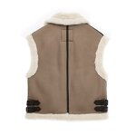 Fleece Waistcoat Manufacturer - OEM Custom PB&ZA Women 2024 Winter Lamb