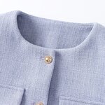 Blazer Coat Manufacturer - OEM Custom PB&ZA Women 2024 Clamshell Trim Short