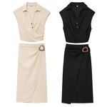 MIDI Skirts Manufacturer - OEM Custom PB&ZA Women 2025 Summer Clasp