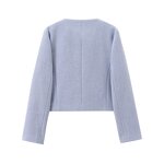 Blazer Coat Manufacturer - OEM Custom PB&ZA Women 2024 Clamshell Trim Short