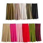 Midi Skirt Manufacturer - OEM Custom PB&ZA Women 2023 Spring Silky Texture