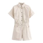 Jeans Jumpsuits Manufacturer - OEM Custom PB&ZA Women 2024 Summer Short