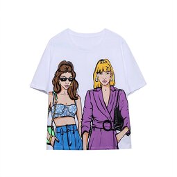 Women's T-Shirt Manufacturer - OEM Custom PB&ZA 2024 Summer Casual O-Neck