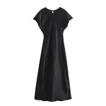 Dress Manufacturer - OEM Custom PB&ZA Women 2024 Spring Silk Satin MIDI