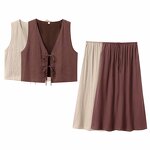 Midi Skirt Manufacturer - OEM Custom PB&ZA Women 2024 Summer Texture
