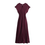 Dress Manufacturer - OEM Custom PB&ZA Women 2023 Spring Silk Satin MIDI