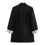 Blazer Coat Manufacturer - OEM Custom PB&ZA Women 2024 Blend Rolled Sleeves