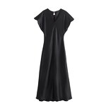 Dress Manufacturer - OEM Custom PB&ZA Women 2024 Spring Silk Satin MIDI
