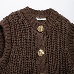 Knitting Vest Manufacturer - OEM Custom PB&ZA Women 2024 Autumn Coarse