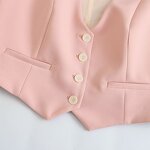 Short Waistcoat Manufacturer - OEM Custom PB&ZA Women 2023 Spring V-neck