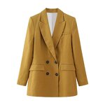 Blazer Coat Manufacturer - OEM Custom PB&ZA Women 2023 Summer Linen Double
