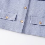 Blazer Coat Manufacturer - OEM Custom PB&ZA Women 2024 Clamshell Trim Short