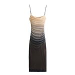 Dress Manufacturer - OEM Custom PB&ZA Women 2025 Autumn Silk Mesh MIDI