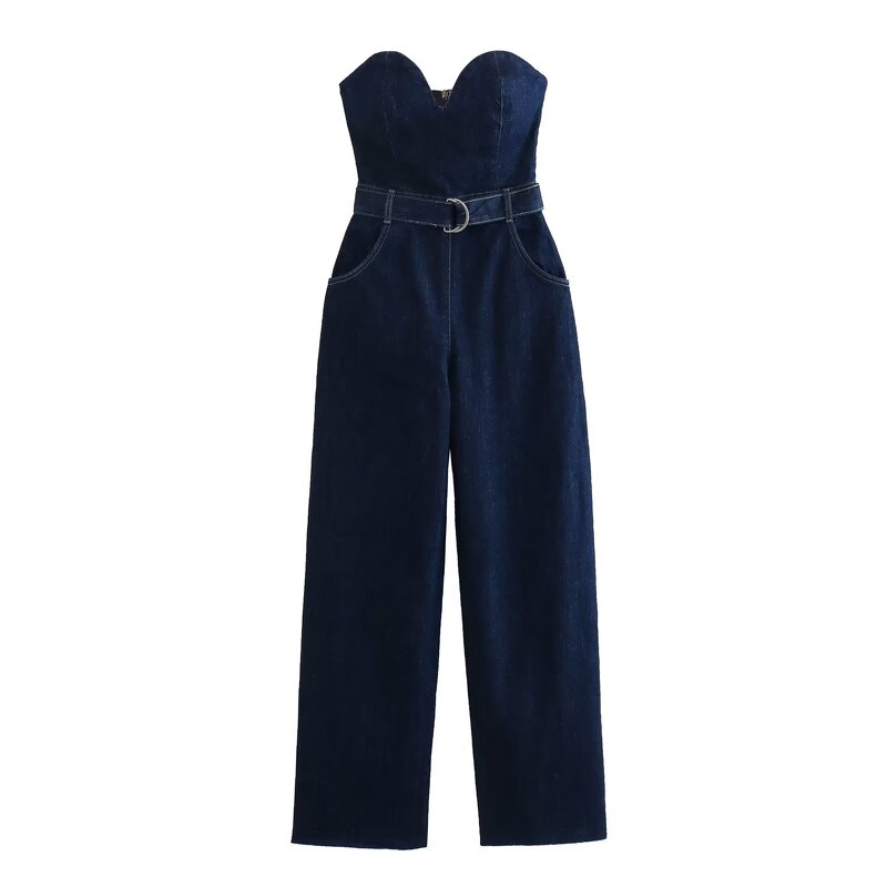 Corset Jeans Jumpsuits Manufacturer - OEM Custom PB&ZA Women 2025 Summer