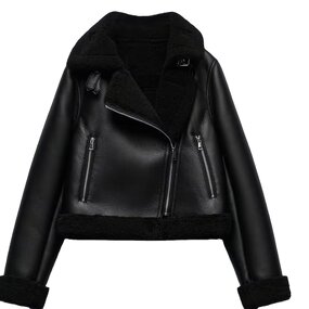 Coat Manufacturer - OEM Custom PB&ZA Women Fashion Black Standing Collar