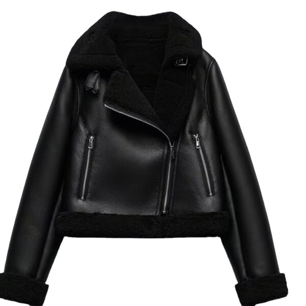 Coat Manufacturer - OEM Custom PB&ZA Women Fashion Black Standing Collar
