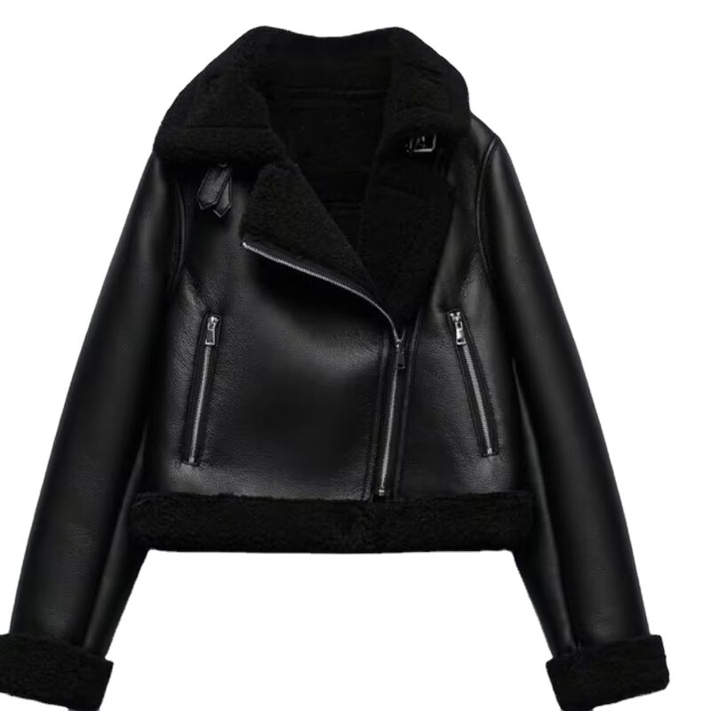 Coat Manufacturer - OEM Custom PB&ZA Women Fashion Black Standing Collar