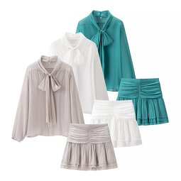 Bow Blouse Set Manufacturer - OEM Custom PB&ZA Set 2 Pieces 2024 Bow