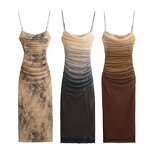 Dress Manufacturer - OEM Custom PB&ZA Women 2025 Autumn Silk Mesh MIDI