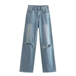 Jeans Manufacturer - OEM Custom PB&ZA Women 2023 Summer Two Color Holes