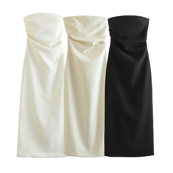 Dress Manufacturer - OEM Custom PB&ZA Women 2023 Summer MIDI Vintage