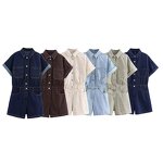 Jeans Jumpsuits Manufacturer - OEM Custom PB&ZA Women 2024 Summer Short