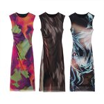 Dress Manufacturer - OEM Custom PB&ZA Women 2022 Autumn Printed Silk Mesh
