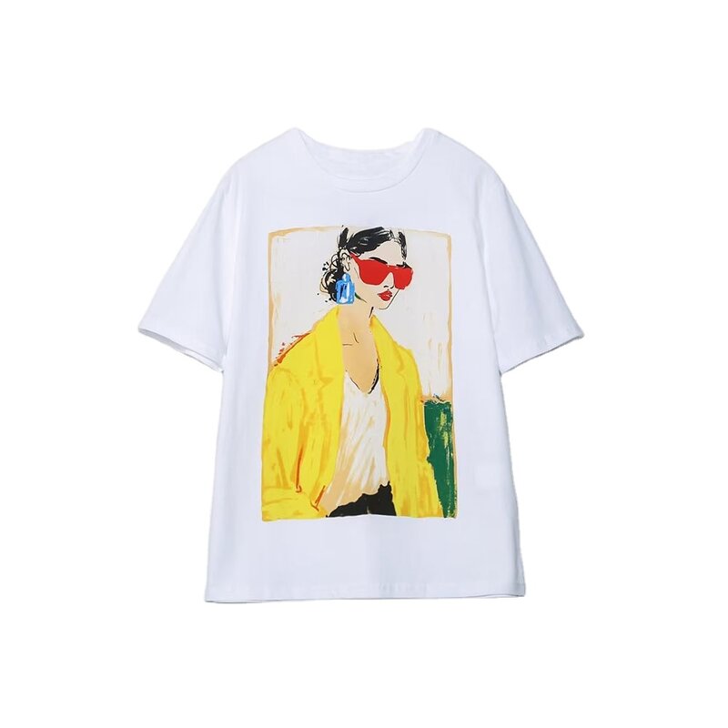 Women's T Shirt Manufacturer - OEM Custom PB&ZA Summer Printing Short