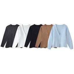 Cardigan Sweater Manufacturer - OEM Custom PB&ZA Women 2024 Spring Fallow