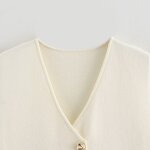 Knitted Vest Manufacturer - OEM Custom PB&ZA Women 2025 New Gold Button